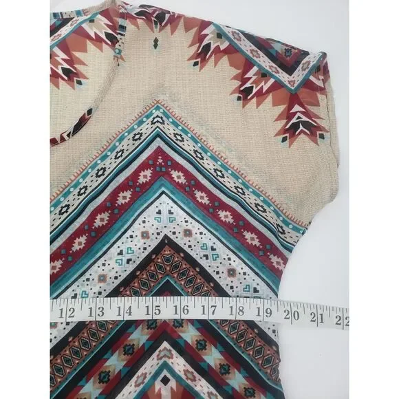 Live 4 Truth Southwest Native Art Geometric Shirt Blouse Top Size Medium Boho - Picture 5 of 7